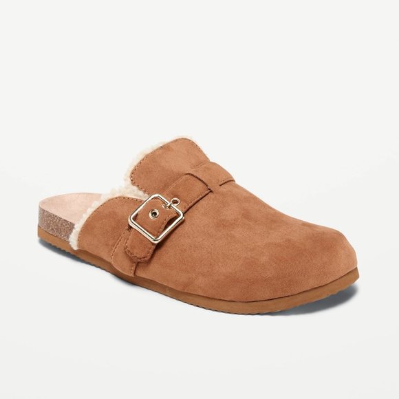 Old Navy Shoes - Old Navy Faux-Suede Sherpa-Lined Clog Shoes